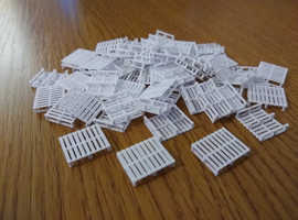 OO / HO Gauge Wooden pallets 1:76 Scale for Model Railway pack of 60