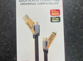 VEN-DENS 65W PD Fast Charger - Universal & Gold-Plated Connectors
