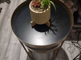 FAUX potted plant in polka dot planter