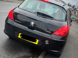 Peugeot 308, 2007 (57) Black Hatchback, Manual Petrol, 40,554 miles