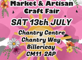 Summer Fling Market & Artisan Craft Fair, Chantry Centre, Chantry Way, Billericay, CM11 2AP, Sat 13th July,   11am-4pm