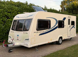Bailey Pegasus Ancona 2011 6 Berth Caravan with Motor Movers and Fixed Bunk Beds