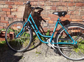 Ladies shopper bike with wicker basket. Cheltenham