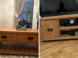 Coffee table matching tv unit, solid oak