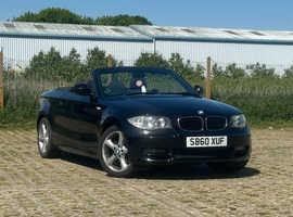 BMW 1 series, 2011 (60) Black Convertible, Manual Petrol, 119,554 miles