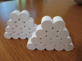 OO /HO Round Hay / Straw Bales 14 Stack 1:76 Scale for Model Railway pack of 2