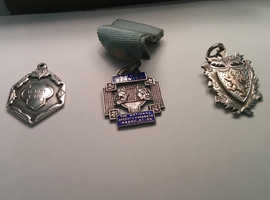 3 Antique silver fobs