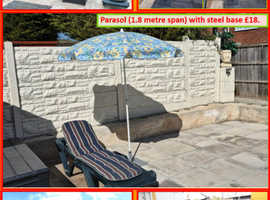 Parasol 1.8 metre span with steel base