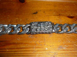scull bracelet very heavy 116 grms