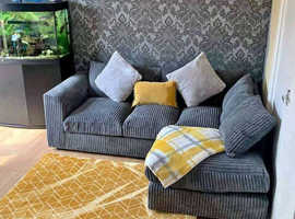 **Ultimate Brand New Corner Sofa - 3 & 2 Seater Set with Footstool Addition**