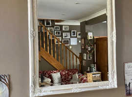Antique effect wall mirror