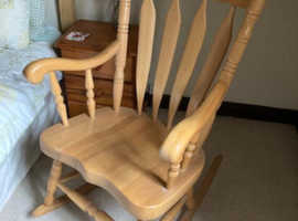 Solid wooden rocking chair