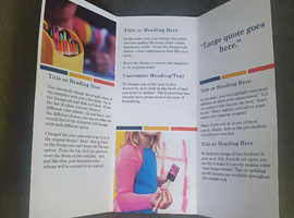 Tri-Fold A4 menus/brochures