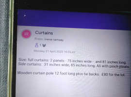 Curtains and fittings Inc. Mahogany pole