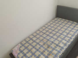 Single grey ottoman bed n mattress