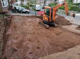 mini and micro digger hire with driver