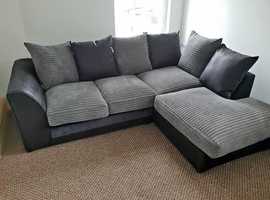 **Spacious Brand New Corner Setup - 2 & 3 Seater with Stylish Footstool**
