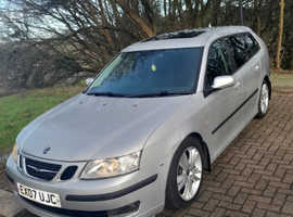 Saab 9-3, 2007 (07) Silver Estate, Automatic Diesel, 76,714 miles