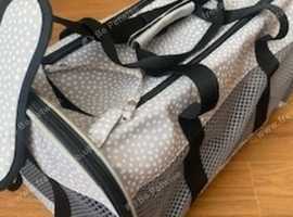 Just For Puppy Spot Print Carrier Grey