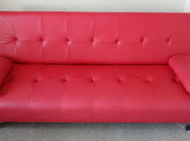 Sofa- red, leather 2 seaters
