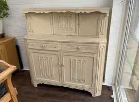 Shabby Chic Painted Vintage Dresser / Rustic Home Bar / Sideboard