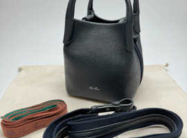 Used Loro Piana Bag -  Micro Bale Navy Blue Bag