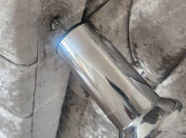 Silver crush velvet bed single