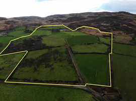 SCENIC ELEVATED 32.5 ACRE ARABLE FARM, WITH COTTAGE AND OUTBUILDINGS, MOVILLE, DONEGAL, IRELAND