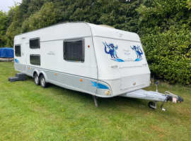 Hobby / TEC Travel King 2008 Caravan Sleeps 7 Person 730 RDK Very Good Condition For Year.