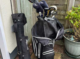 2 golf bags & clubs