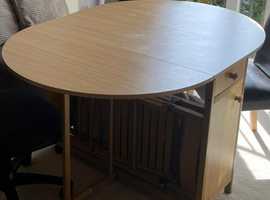 Fold away table and 4 chairs