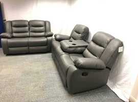 Brand New Recliner 3 Seater and 2 Seater Sofa Set Pu Leather For Sale