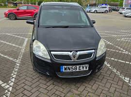 Vauxhall Zafira, 2008 (58) Black MPV, Manual Petrol, 110,000 miles