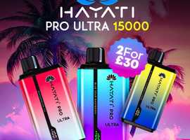Experience 15000 Puffs of Uninterrupted Vaping Bliss with Hayati Pro Ultra!