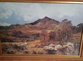 Beautiful framed Landscape picture of the moors - Collection only ME5