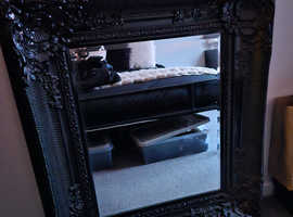 Ornate mirrors black