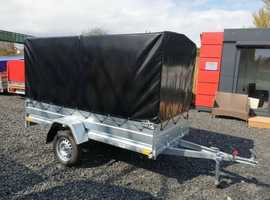 BRAND NEW NIEWIADOW 8,7ft X 4,2ft SINGLE AXLE TRAILER WITH FRAME AND COVER (150CM) 750KG