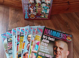 West Ham United Who's Who 1895 - 1995 together with 11 Hammers News Magazines