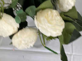 Artificial Silk Peonies - white - New