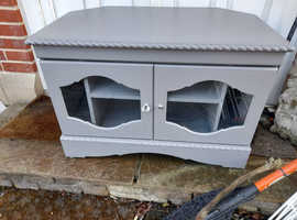 Grey Painted Wooden TV Cabinet