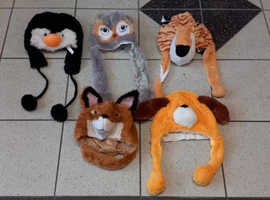 Children's animal cartoon warm hats
