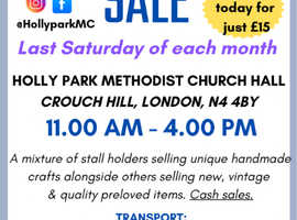 Monthly Tabletop Sale @ Holly Park Methodist Church Hall