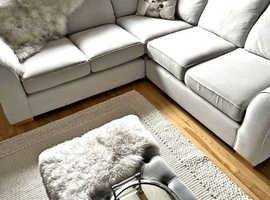 Must Go For !! Barcelona High back L Shape Corner Sofa with 5x Pillows opt Footstool ! Urgent SaleCorner Sofa Available With Free Home Delivery