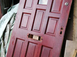 Door solid hardwood exterior door 33x 78 inch