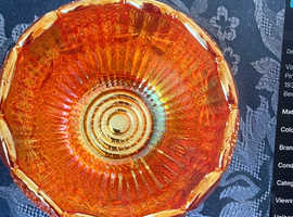 Vintage carnival marigold glass