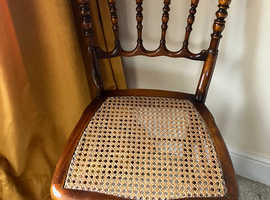 Edwardian Cane Seat Bedroom Chair