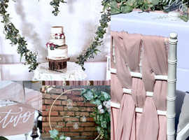 CHAIR COVER & SASH HIRE, SWEET CART HIRE, TABLECENTRE PIECES AND MUCH MUCH MORE