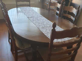 Dining table and six (or 8) chairs