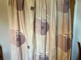 Pair of pinched pleat curtains