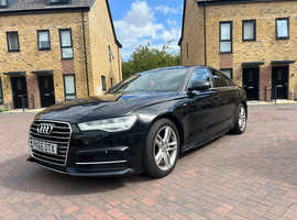 Audi A6, 2016 (66) Black Saloon, Semi auto Diesel, 115,000 miles
